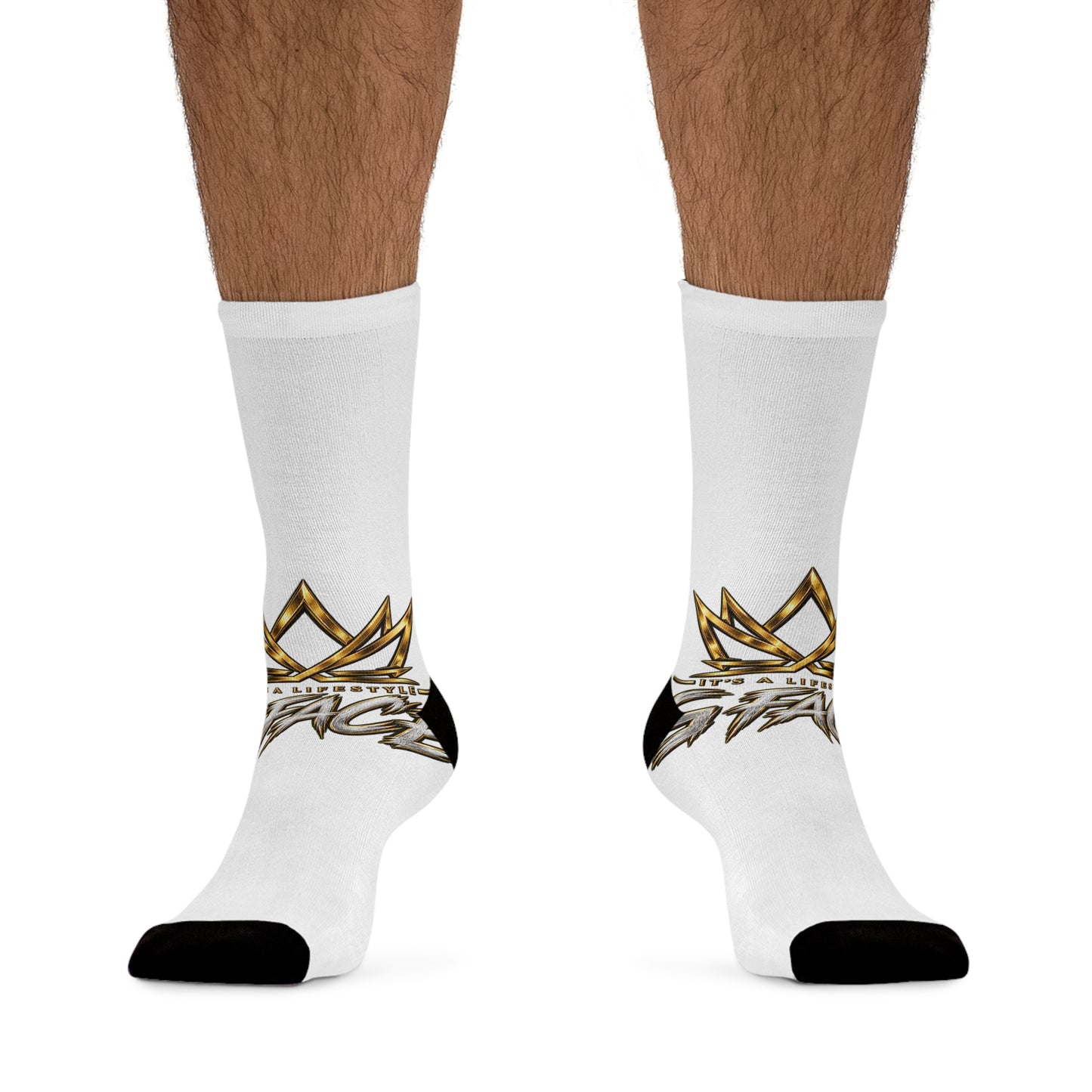 Recycled Poly Socks — Gold Crown Graphic Athletic Crew Socks