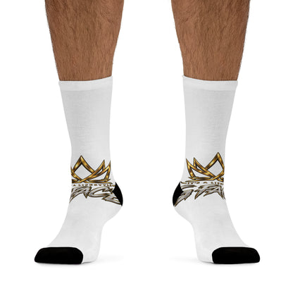 Recycled Poly Socks — Gold Crown Graphic Athletic Crew Socks