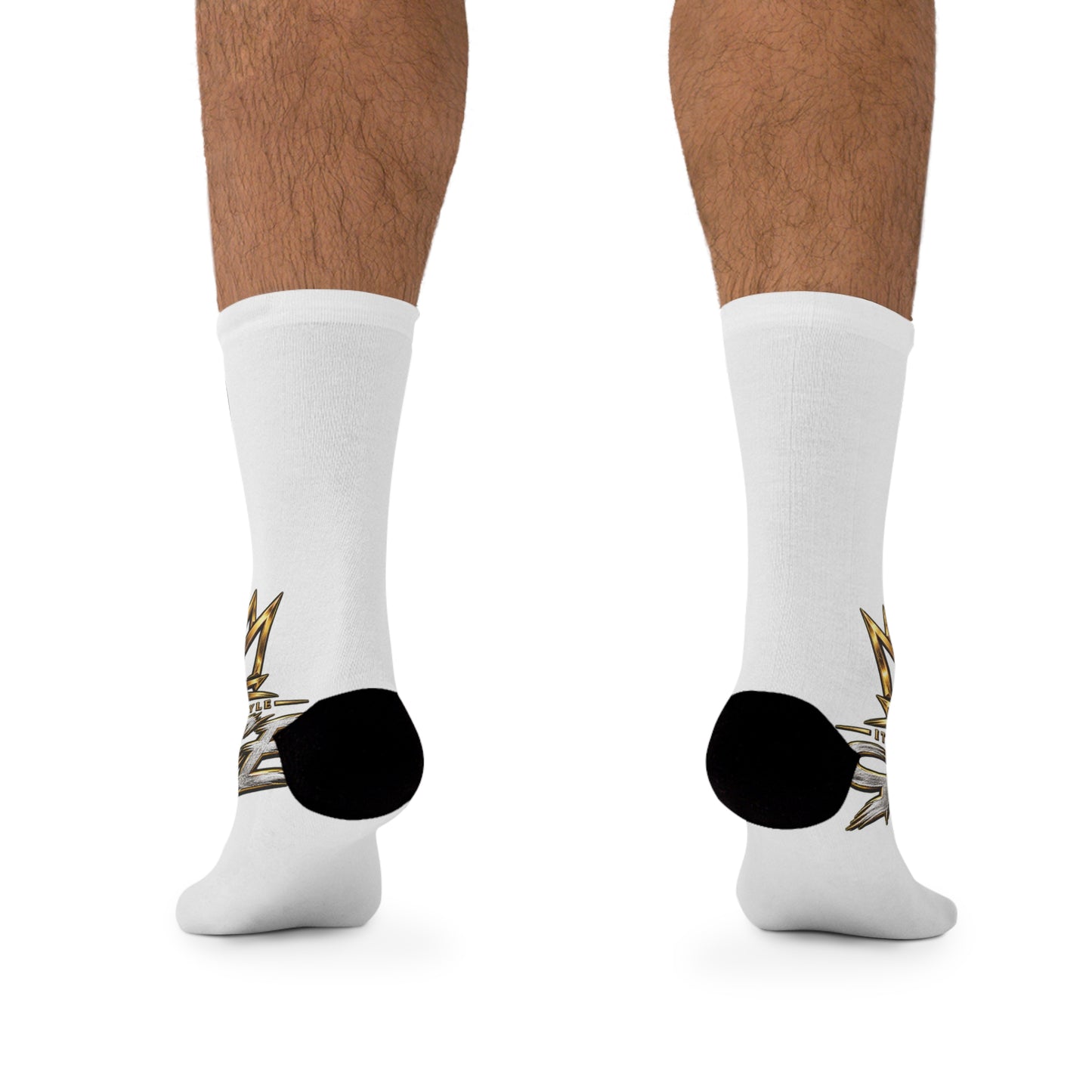 Recycled Poly Socks — Gold Crown Graphic Athletic Crew Socks