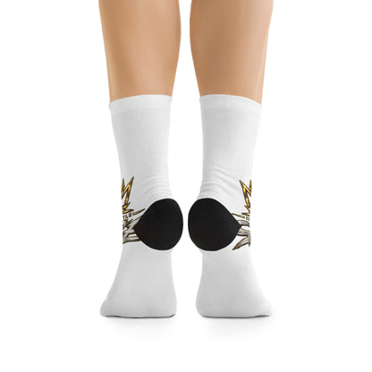 Recycled Poly Socks — Gold Crown Graphic Athletic Crew Socks