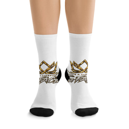 Recycled Poly Socks — Gold Crown Graphic Athletic Crew Socks